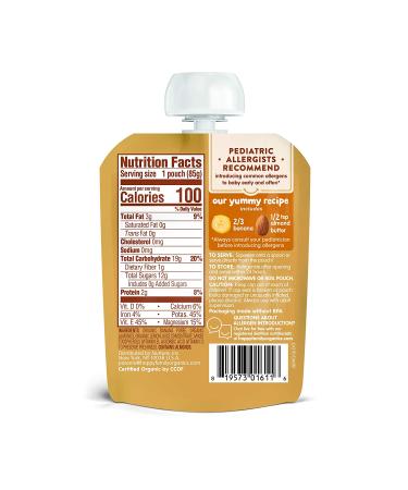 Happy Family Organics Nutty Blends: Organic Banana & Almond Butter Baby Food (6+ Months) - 3 oz - Buy Online on SooperMarket.com