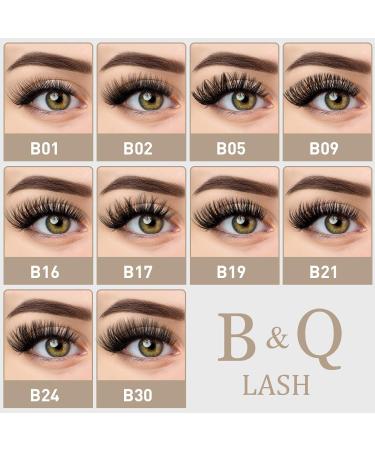 B&Q Eyelash Extension Kit B05 - 72Pcs Individual Lashes DIY Cluster Lash Kit with Tweezers and Bond/Remover - D-8-16 MIX - Buy Online on SooperMarket.com