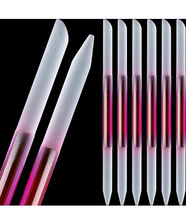 6-Piece Glass Cuticle Pusher & Nail File Set - Pink | Manicure Pedicure Kit - Buy Online on SooperMarket.com
