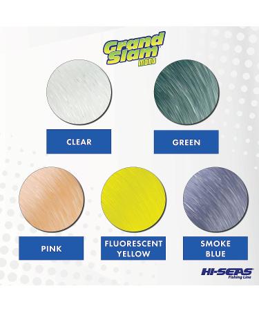 HI-SEAS Grand Slam Monofilament Fishing Line - Strong & Abrasion Resistant | 30 lb Test, 0.55 mm Dia, 440 Yd | Clear, Pink, Green, Smoke Blue, Fluorescent Yellow | Freshwater & Saltwater | Quarter Pound Spool - Buy Online on SooperMarket.com