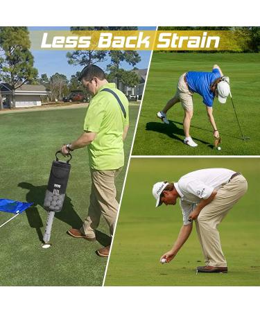 Kamitty Shag Bag for Golf Balls - Retriever with Aluminum Tube, Pocket & Tee Holder - Holds up to 80 Balls - Buy Online on SooperMarket.com