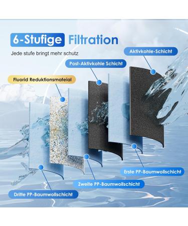 PureWell 6-Stage Ultrafilter Water System - EU Certified 304 Steel Reduces Fluoride & Chlorine 8.5L Capacity - Buy Internationally - Buy Online on SooperMarket.com
