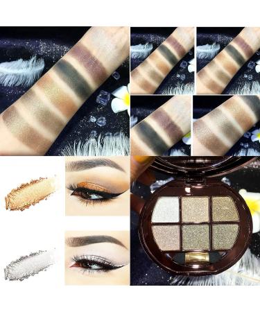 UIFCB Glitter Eyeshadow Palette - 6 Color Sparkle Shimmer Makeup Set (Type 3) - Buy Online on SooperMarket.com