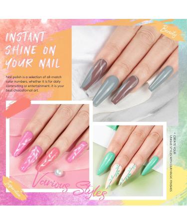 PEACECOLOR Gel Nail Kit with Electric Nail File | 10 Colors Gel Polish Set | 36W UV/LED Lamp | Starter Kit with Professional Manicure Tools & Halloween Decorations - Buy Online on SooperMarket.com