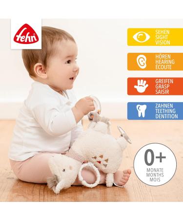 Fehn Activity Toy Lama - Motoric Baby Toy with Fastening Ring | Gripping Elements for Infants & Toddlers | Cuddly Animal Toy for 0+ Months - Buy Online on SooperMarket.com