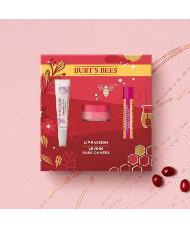 Burt's Bees Christmas Lip Care Set - Passionfruit Balm, Overnight Treatment & Hydrating Oil - Buy Online on SooperMarket.com