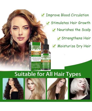 Rosemary Oil for Hair Growth 60ml Hair Oil Diminishes Signs of Aging Nourishes the Scalp Strengthens Hair Stimulates Hair Growth Treat Dry Damaged Hair Rosemary Essential Oil for Hair Growth 2 Brush 30ml - Buy Online on SooperMarket.com