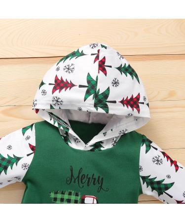 Loalirando Baby Christmas Romper Jumpsuit | My First Xmas Outfit 3-6 Months Green | Tree & Truck Design - Buy Online on SooperMarket.com