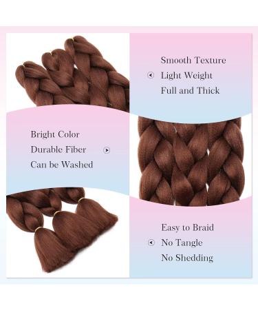 Tess Braids Extensions Brown 60 cm | Jumbo KanCalon Hair Braid for Box Braids | 100g Chocolate Brown 1 Piece - Buy Online on SooperMarket.com