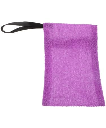 minkissy Bath Bag Soap Shampoo Nylon Purple Gloves Cleansing