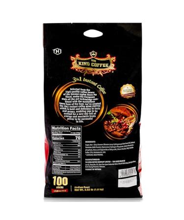 TNI King Coffee 3 in 1 Instant Vietnamese Coffee Sachet Sticks - 100 Packets - Buy Online on SooperMarket.com
