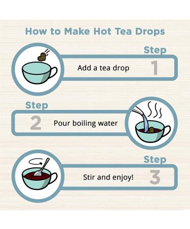 Organic Loose Leaf Tea Drops - Rose Earl Grey | 10 Convenient Servings - Buy Online on SooperMarket.com