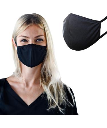 Reusable Face Masks CKDCARES Cloth Face Masks Pack of 5 pcs Washable Anti-Dust Unisex Cotton Made Black Perfect for Personal Use - Buy Online on SooperMarket.com