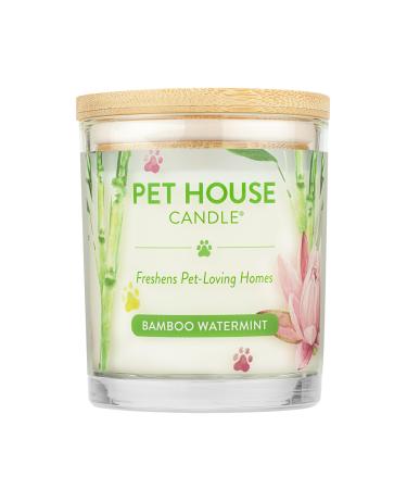 One for all pet house candle - bamboo Watermint Click for all 15 scents - natural soy wax/animal smell removal bamboo watermint