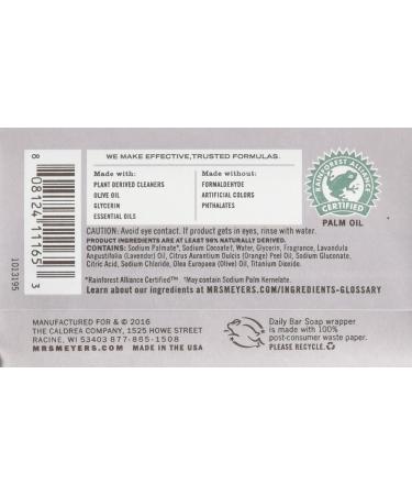 Mrs. Meyer's Lavender Bar Soap 5.3oz - Pack of 12 - Buy Online on SooperMarket.com