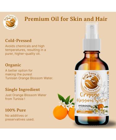 Bella Terra Oils Orange Blossom Water - 1 Gallon Neroli Hydrosol for Radiant Skin & Natural Aroma | Pack of 10 - Revitalize & Glow - Buy Online on SooperMarket.com