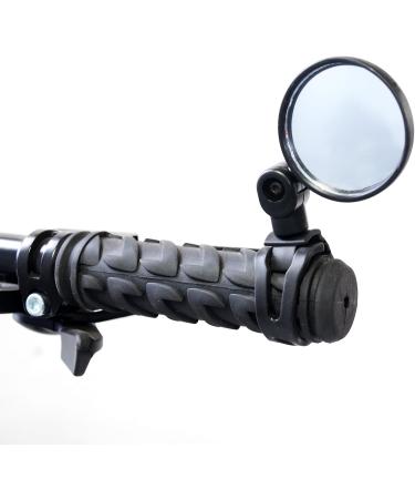 M-Wave Mini Bicycle Mirror Black Short | Enhance Safety & Visibility | International Shipping Available - Buy Online on SooperMarket.com