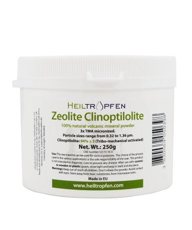 Ultra Fine Zeolite Powder 250g | 0.55 lb | 94% Clinoptilolite | 3x Activated Natural Mineral Dust by Heiltropfen - Buy Online on SooperMarket.com