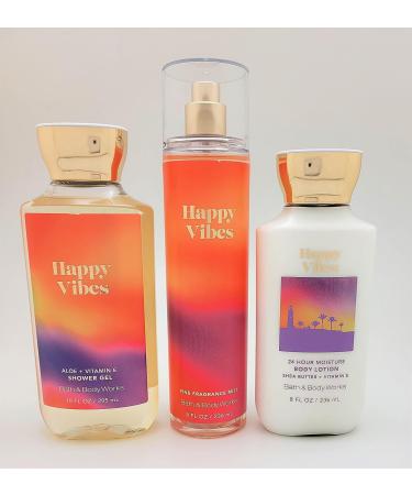 Bath & Body Works Happy Vibes 3 pc Bundle - Shower Gel, Fine Fragrance Mist, Body Lotion - 2021 - Buy Online on SooperMarket.com