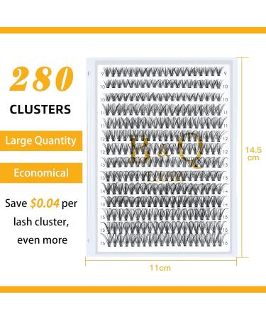 Lash Clusters 30D-0.07D 280PCS: DIY Eyelash Extensions at Home | B&Q Individual Lashes False Eyelash Clusters 20D 30D 40D - 9-15 MIX - Buy Online on SooperMarket.com