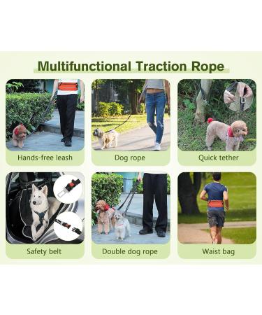 Pecute Jogging Leash for Dogs - Elastic Running Leash with Belly Belt for Large & Medium Dogs Includes Belt Bag Supports Up to 100kg - Perfect for Running & Jogging - Buy Online on SooperMarket.com