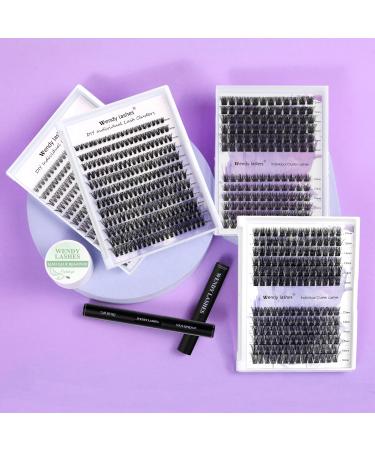Shop WENDY Lash Extension Kit - 60D+80D D Curl Cluster Lashes for Stunning 3D Effect - Includes Lash Bond Seal & Applicator - International Shipping Available - Buy Online on SooperMarket.com