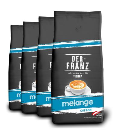 Der-Franz Melange coffee whole bean 4 x 1000 g Melange 1 kg (pack of 4)