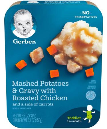 Gerber Mashed Potatoes & Gravy with Roasted Chicken and a Side of Carrots 12+ Months 6.6 oz (187 g)