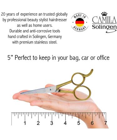 Camila Solingen CS07 Professional 5 Inch Hair Scissors - Razor Edge Barber Cutting Shears from Germany - Buy Online on SooperMarket.com