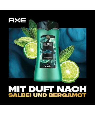 AXE Fine Fragrance Aqua Bergamot Shower Gel - 300ml Premium Body Wash for 12h Long-Lasting Freshness | International Shipping - Buy Online on SooperMarket.com