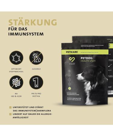 Peticare Probiotics & Prebiotics Powder for Dogs | Strengthen Immunity & Gut Health | Allergy Relief | Natural Supplement - Petdog Health 2501 125g - Buy Online on SooperMarket.com