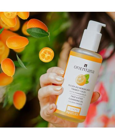 Orientana Golden Orange Cleansing Oil - 99.5% Natural Vegan Makeup Removal - 150 ml - Buy Online on SooperMarket.com