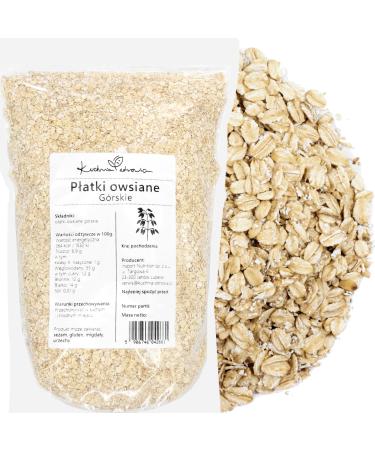Kuchnia Zdrowia - Berghaferflocken - Source of fiber - Vitamins - Naturally - Spout -safe packaging with zipper - Dypack: (500 gram) 500 grams