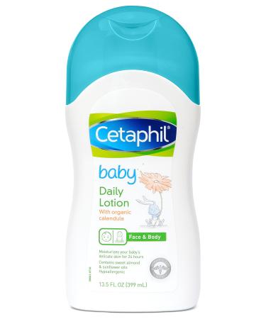 Cetaphil Baby Daily Lotion with Organic Calendula  Sweet Almond Oil and Sunflower Oil  13.5 Ounce