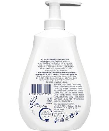 Dove Baby Sensitive Moisture Head to Toe Wash 400ml - Gentle Cleansing for Delicate Skin - Buy Online on SooperMarket.com