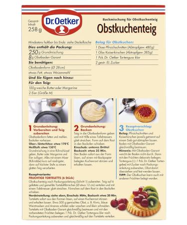 Dr. Oetker Fruit Cake Mix - 6x258g | Easy Baking for Fruit Cakes & Tartlets | Fast Preparation - Buy Online on SooperMarket.com