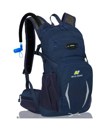 N NEVO RHINO Hydration Backpack Hydration Pack Insulated Hiking Backpack with Water Bladder 3L for Hiking Cycling Running Biking Camping 03 Blue