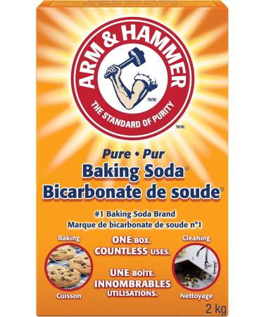 ARM & HAMMER Baking Soda For Baking Cleaning and Deodorizing 2-kg & Fridge-N-Freezer Baking Soda Deodorizer Flo-Thru Design 500-g 2 kg (Pack of 1) Leavening Agent + Deodorizer White - Buy Online on SooperMarket.com