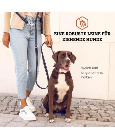 Buy Vitazoo 3m Dog Leash - Adjustable Nylon Graphite Leash with Carabiners for All Dog Sizes - Reflective Black Guide Leash - Buy Online on SooperMarket.com