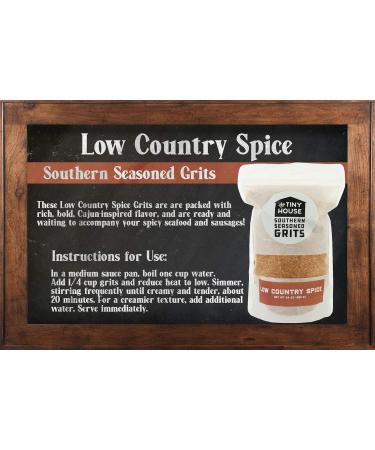 The Tiny House Stone Ground White Corn Seasoned Grits with Low Country Spice - Old Fashioned Flavored Grits - Easy to Prepare Southern Grits Proudly Made in the USA - 12 oz Bag Low Country Spice 12 Ounce - Buy Online on SooperMarket.com