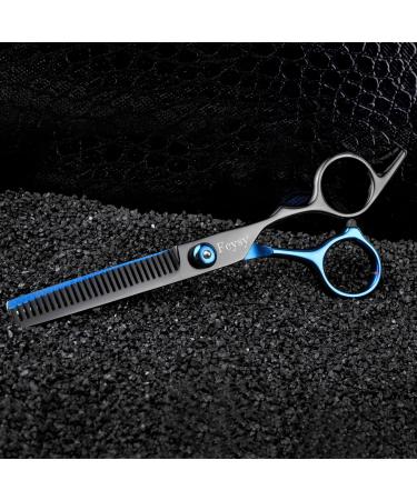 Fcysy Professional Hair Thinning Scissors Set - Blue Hairdressing Shears Kit with Comb for Barber and Hairdresser - Buy Online on SooperMarket.com