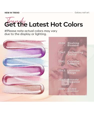 Modelones Holographic Glitter Cat Eye Gel Nail Polish Kit - 6 Color Set with Magnet, Rainbow Pastel Soak Off Led Gel - Nail Art Manicure Salon DIY - Buy Online on SooperMarket.com