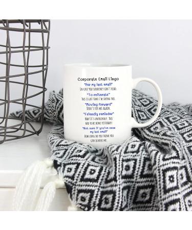 5Aup Funny Corporate Email Lingo Coffee Mug 11 Oz Best Office Gag Gifts for Employee Colleague Coworker - Buy Online on SooperMarket.com