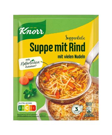 Knorr Love Soup Beef - Delicious Noodle Soup No Additives or Dyes 14 x 76g Plates - International Shipping Available - Buy Online on SooperMarket.com