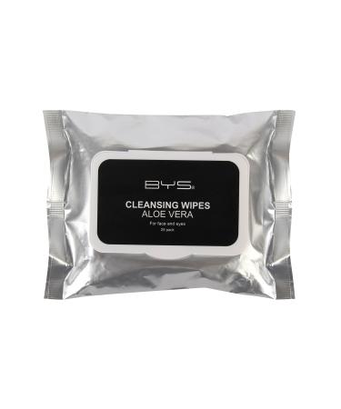 BYS Makeup Remover Cleansing Wipes with Aloe Vera and Vitamin E for Face and Eyes - 25 Pack