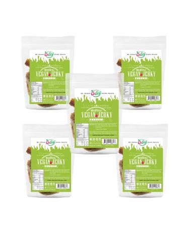 BE LEAF Wasabi Vegan Jerky | Wasabi Hot Meat-like Plant-Based Jerky | Delicious Meat Substitute | Low Carb, Non-GMO, Dairy Free, Plant Protein | Natural Ingredients | Spicy Healthy Snack | 5 Packs of 7 oz Wasabi 7 Ounce (P…