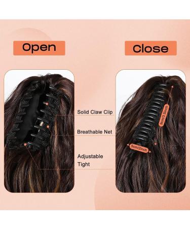 PORSMEER Ponytail Extension 18 Inch Claw Multi Layered Clip on Ponytail Extension for Women Long Curly Wavy Hair Extensions Natural Fluffy Synthetic Clip in Hairpiece for Daily Use (Chocolate Brown) - Buy Online on SooperMarket.com