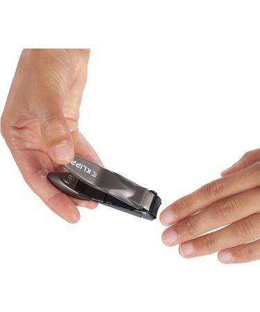 Men's Nail Clippers with Catcher - KLIPP Razor-Sharp Heavy Duty Self-Collecting Cutters for Impeccably Manicured Nails - Includes Ziplock Pouch - Buy Online on SooperMarket.com