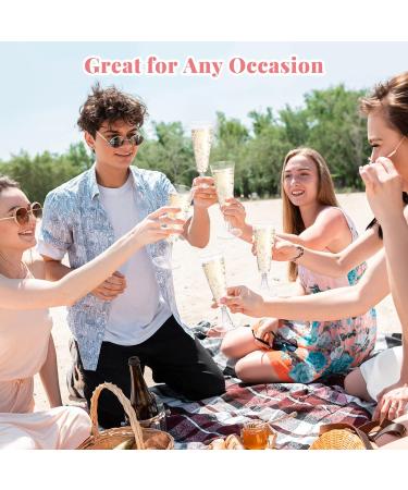 200 Pcs Clear Plastic Champagne Flutes - Disposable Toasting Glasses for Wedding & Parties - Buy Online on SooperMarket.com