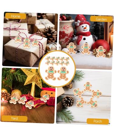 ABOOFAN 120 Pcs Christmas Accessories Christmas Gingerbread Man Decor Christmas Gingerbread Ornaments Christmas Flatback Embellishments Mini Doll Diy Accessory Resin Self Made Button - Buy Online on SooperMarket.com
